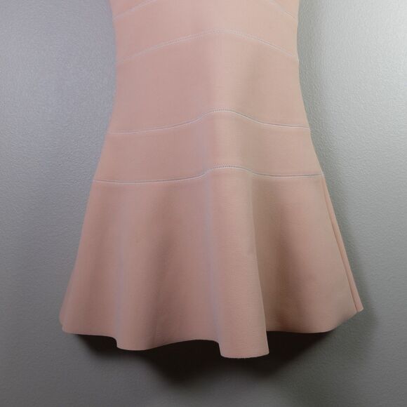 Sandro Paris Light Dusty Pink Remind Mini Dress Fit and Flare Scuba Knit Size 3 - Picture 4 of 7